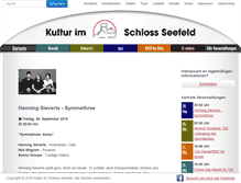 Tablet Screenshot of kultur-schloss-seefeld.de